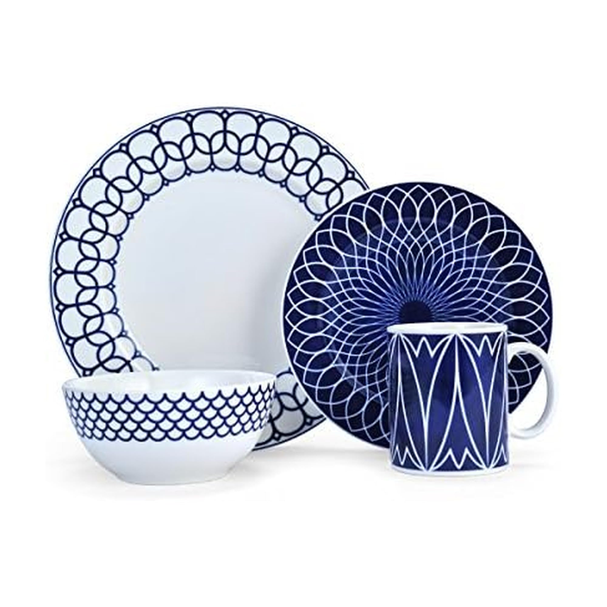 Amazon.com | Mikasa Lavina White 4-Piece Place Setting, Service